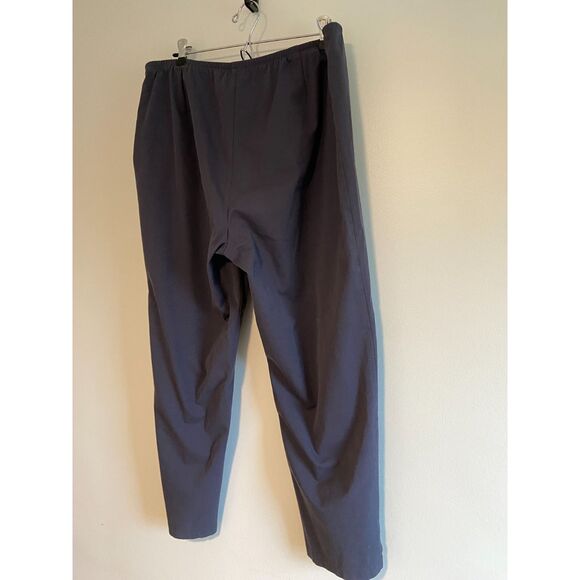 Eileen Fisher Cotton Dress Pants Elastic Waist Washed Grey/Blue Size XL - Picture 2 of 6